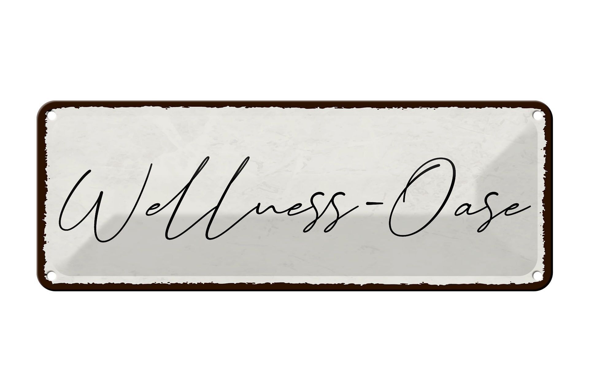 Targa in metallo nota 27x10 cm decorazione oasi benessere