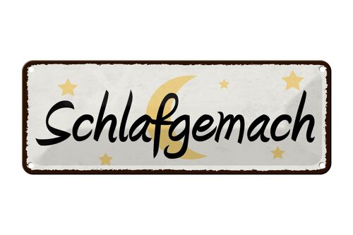 Blechschild Hinweis 27x10cm Schlafgemach Dekoration