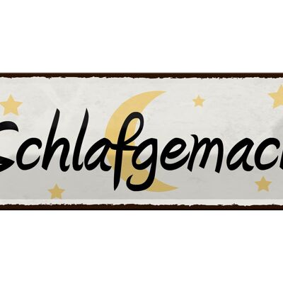 Blechschild Hinweis 27x10cm Schlafgemach Dekoration