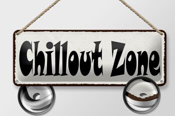 Panneau en étain pour décoration de zone chillout, 27x10cm 2