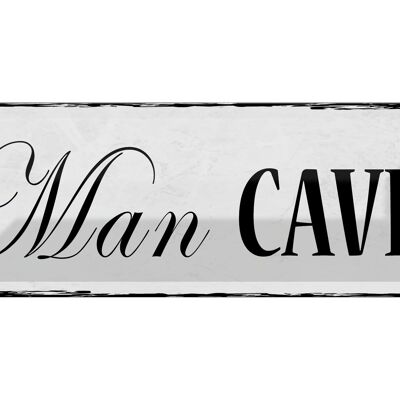 Cartel de chapa aviso 27x10cm Decoración Cueva del Hombre