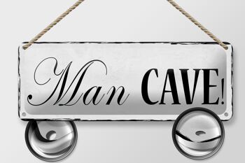 Panneau en étain 27x10cm, décoration Man Cave 2
