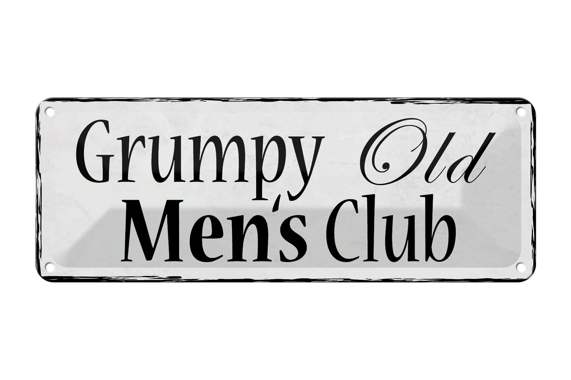 Targa in metallo con avviso 27x10 cm Decorazione Grumpy Old Men`s Club