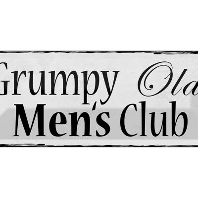 Targa in metallo con avviso 27x10 cm Decorazione Grumpy Old Men`s Club