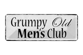 Panneau en étain 27x10cm, décoration du Grumpy Old Men's Club 1