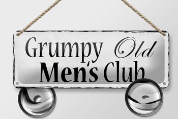 Panneau en étain 27x10cm, décoration du Grumpy Old Men's Club 2