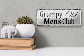Panneau en étain 27x10cm, décoration du Grumpy Old Men's Club 3