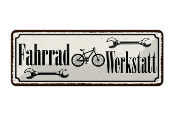Plaque en tôle note 27x10cm décoration atelier vélo 1