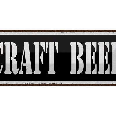 Blechschild Spruch 27x10cm Craft Beer Bier Dekoration