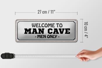 Panneau en étain disant 27x10cm, bienvenue dans la grotte des hommes, décoration uniquement pour hommes 4
