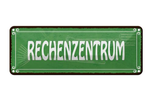 Blechschild Spruch 27x10cm Rechenzentrum Gärtner Garten Dekoration