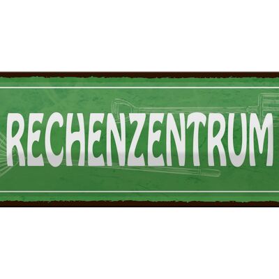 Blechschild Spruch 27x10cm Rechenzentrum Gärtner Garten Dekoration