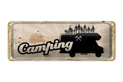 Blechschild Retro 27x10cm Vintage Camping Wohnmobil