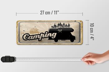 Panneau en étain rétro 27x10cm, Camping-car Vintage 4
