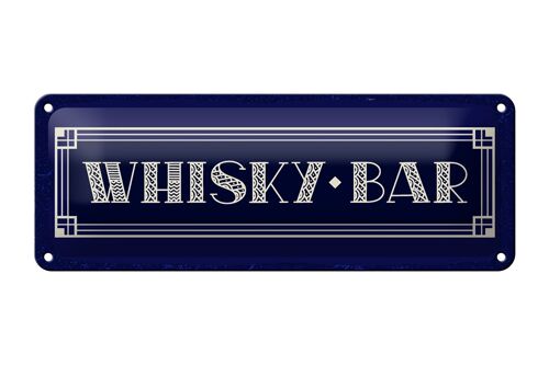 Blechschild 27x10 cm Whisky Bar Dekoration