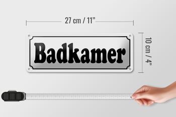 Plaque en tôle note 27x10 cm, décoration de salle de bain hollandaise Badkamer 4
