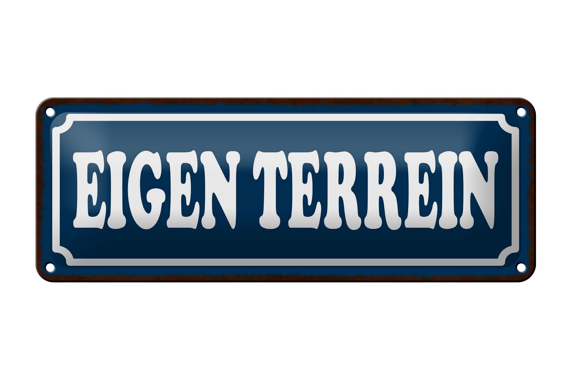 Targa in metallo con nota 27x10 cm Decorazione proprietà privata territorio olandese