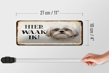Plaque en tôle avec inscription « Dutch Here Waak ik Shih Tzu » 27 x 10 cm. 4