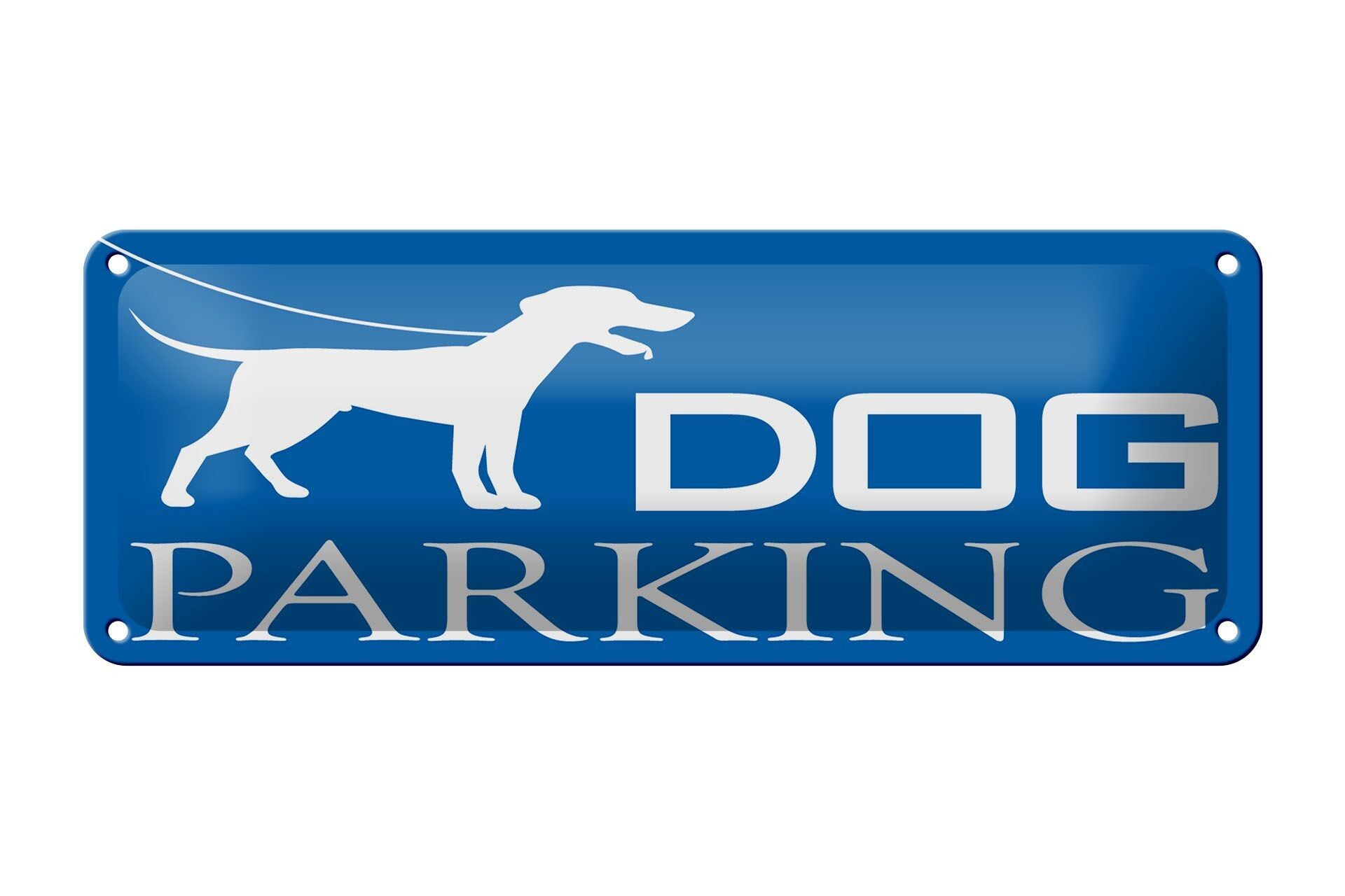 Blechschild Hinweis 27x10 cm Dog Parking Dekoration