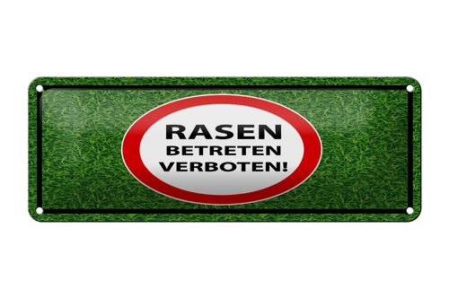 Blechschild Hinweis 27x10 cm Rasen Betreten verboten Dekoration