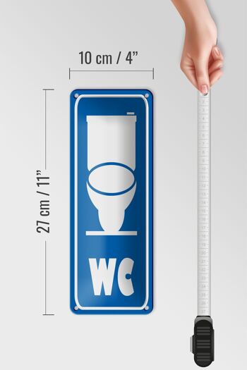 Plaque signalétique en tôle 10x27 cm, pictogramme de toilettes, décoration de toilettes 4