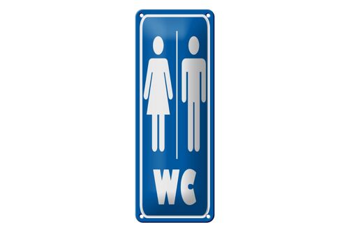 Blechschild Hinweis 10x27cm WC Piktogramm Toilette Wanddeko Dekoration