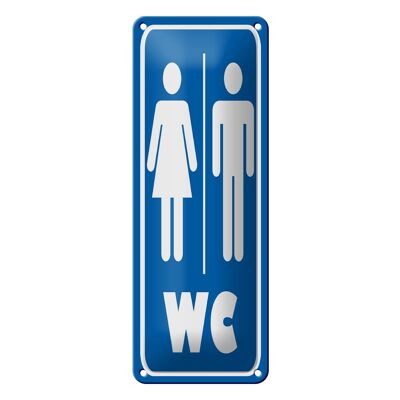 Blechschild Hinweis 10x27cm WC Piktogramm Toilette Wanddeko Dekoration
