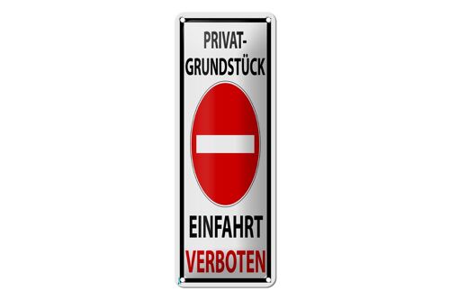 Blechschild Halteverbot 10x27 cm Privat Einfahrt verboten Dekoration