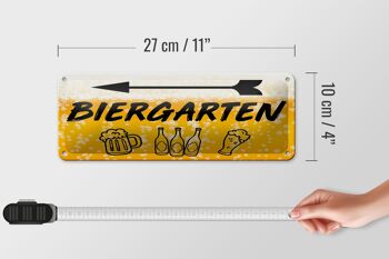 Plaque en étain 27x10 cm, décoration de bière de jardin à bière gauche 4