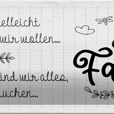 Blechschild Spruch Familie Wir haben nicht alles aber 27x10cm