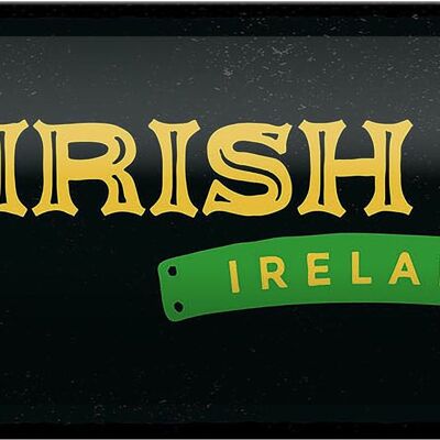 Targa in metallo con scritta "Irlanda Irish Pub" 27x10 cm decorazione