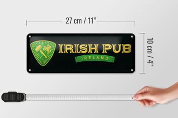 Plaque en tôle disant Irlande Pub irlandais 27x10cm décoration 4