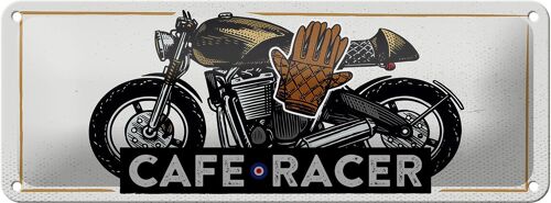 Blechschild Motorcycle Cafe Racer Motorrad 27x10cm