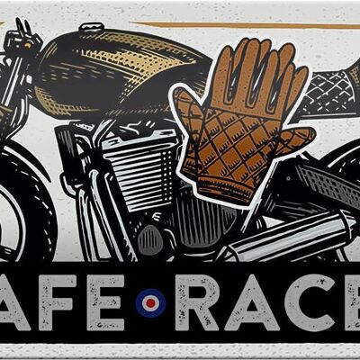 Metal sign Motorcycle Cafe Racer Motorcycle 27x10cm