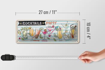 Panneau en étain pour Cocktails de fête, Capirinha Blood Mary, décoration 27x10cm 4