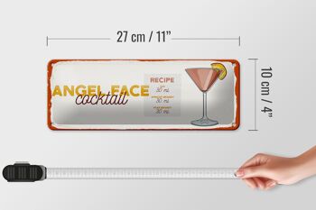 Signe en étain recette visage d'ange recette de Cocktail 27x10cm décoration 4