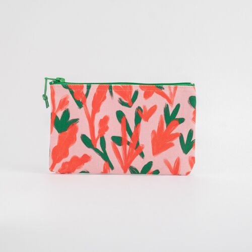 Pink & Green Flowers Estuche