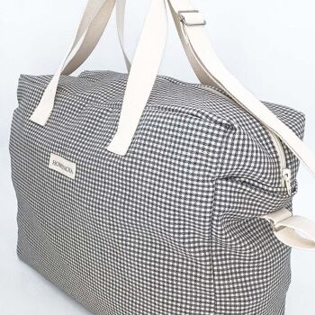 Sac week-end vichy noir & blanc 2