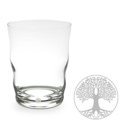 Bicchiere Jasmina con incisione laser dell'albero della vita