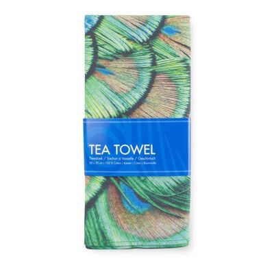 Tea Towel, Peacock feathers
