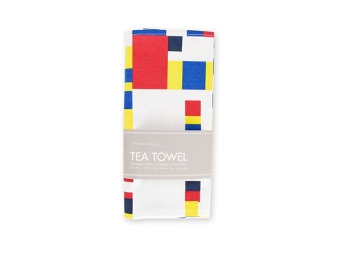 Tea Towel, Mondrian, Boogie Woogie interpretation