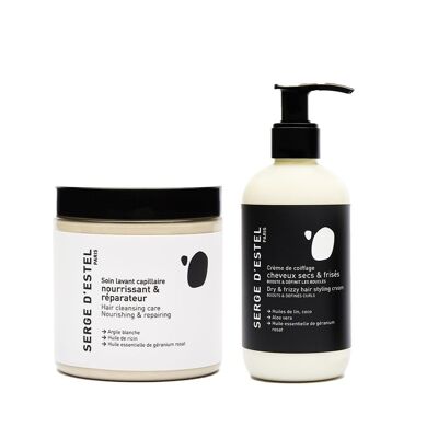 Tratamiento limpiador nutritivo 250g y crema de peinado 250ml