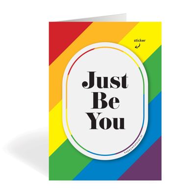 Regenbogen-Maker-Fensteraufkleber „Just Be You“