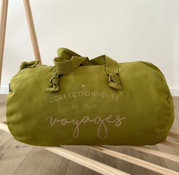 Sac Polochon vert avocat - Collectionneuse de Jolis Voyages 1