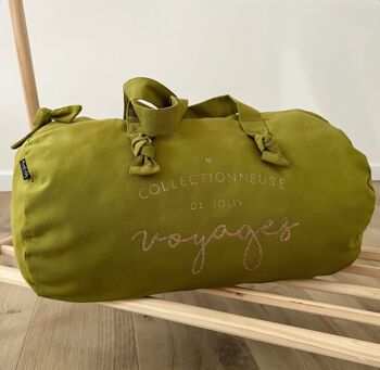 Sac Polochon vert avocat - Collectionneuse de Jolis Voyages 2