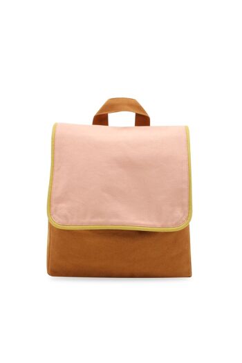 SAC A DOS ENFANT RECTANGLE ROSE / CHOCOLAT 4