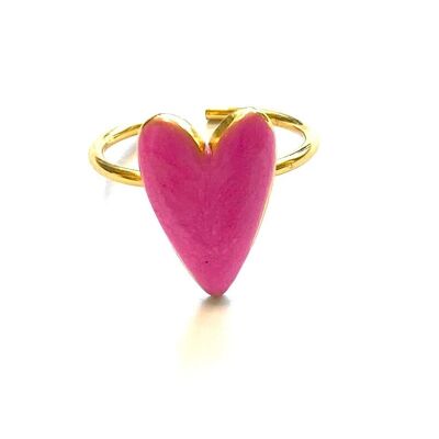 Ring with pink heart