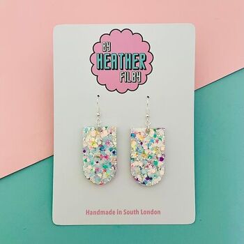 Boucles d'oreilles pendantes printanières scintillantes Iridescent Sprinkles 3