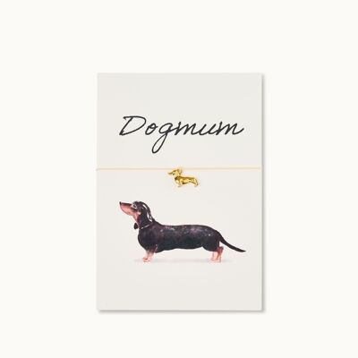 Bracelet Card: Dogmum - Dachshund Dark