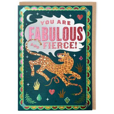 Fabulous and Fierce Greeting Card